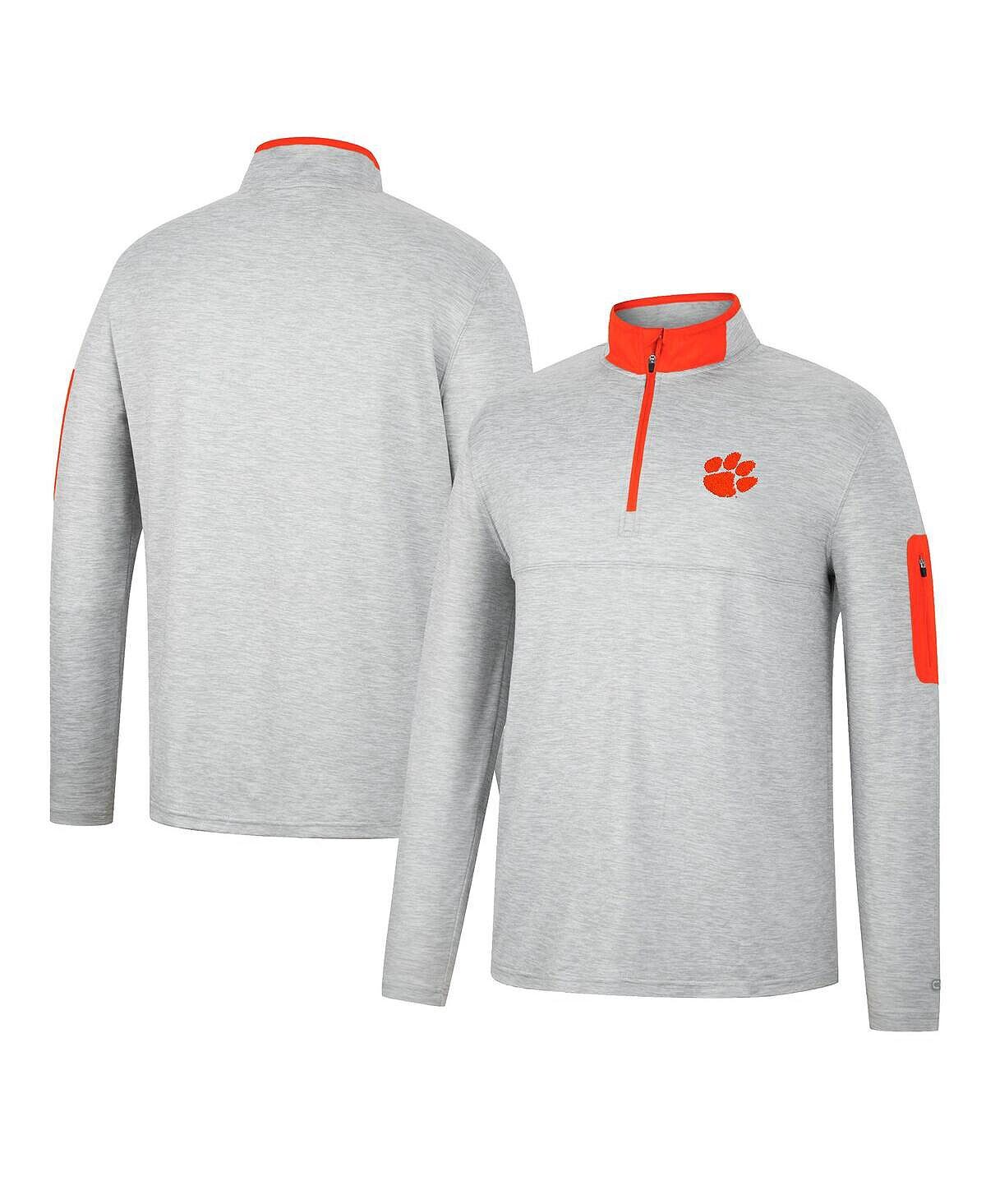 

Мужская ветровка clemson tigers country club с застежкой-молнией на четверть молнии с меланжевым принтом Colosseum, мульти