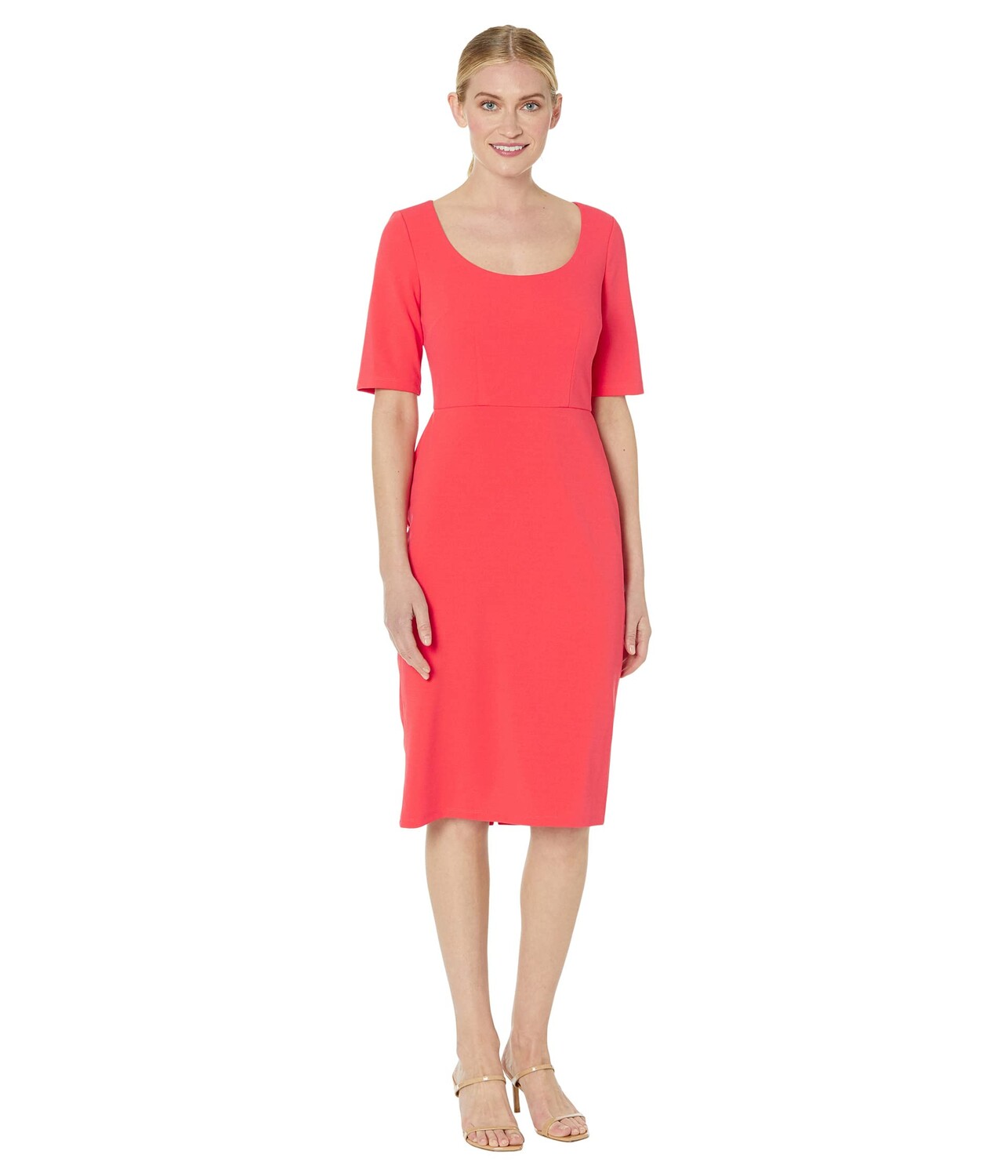 

Платье Maggy London, 3/4 Sleeve Scoop Neck Dress with Belt