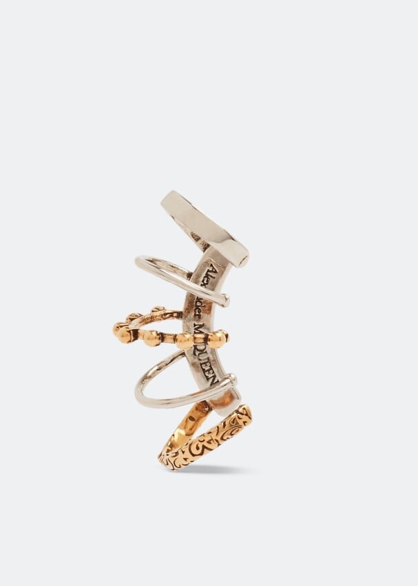

Серьги ALEXANDER MCQUEEN Punk ear cuff, металлик
