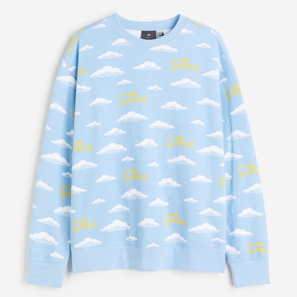 

Свитшот H&M Relaxed Fit The Simpsons, голубой, Синий