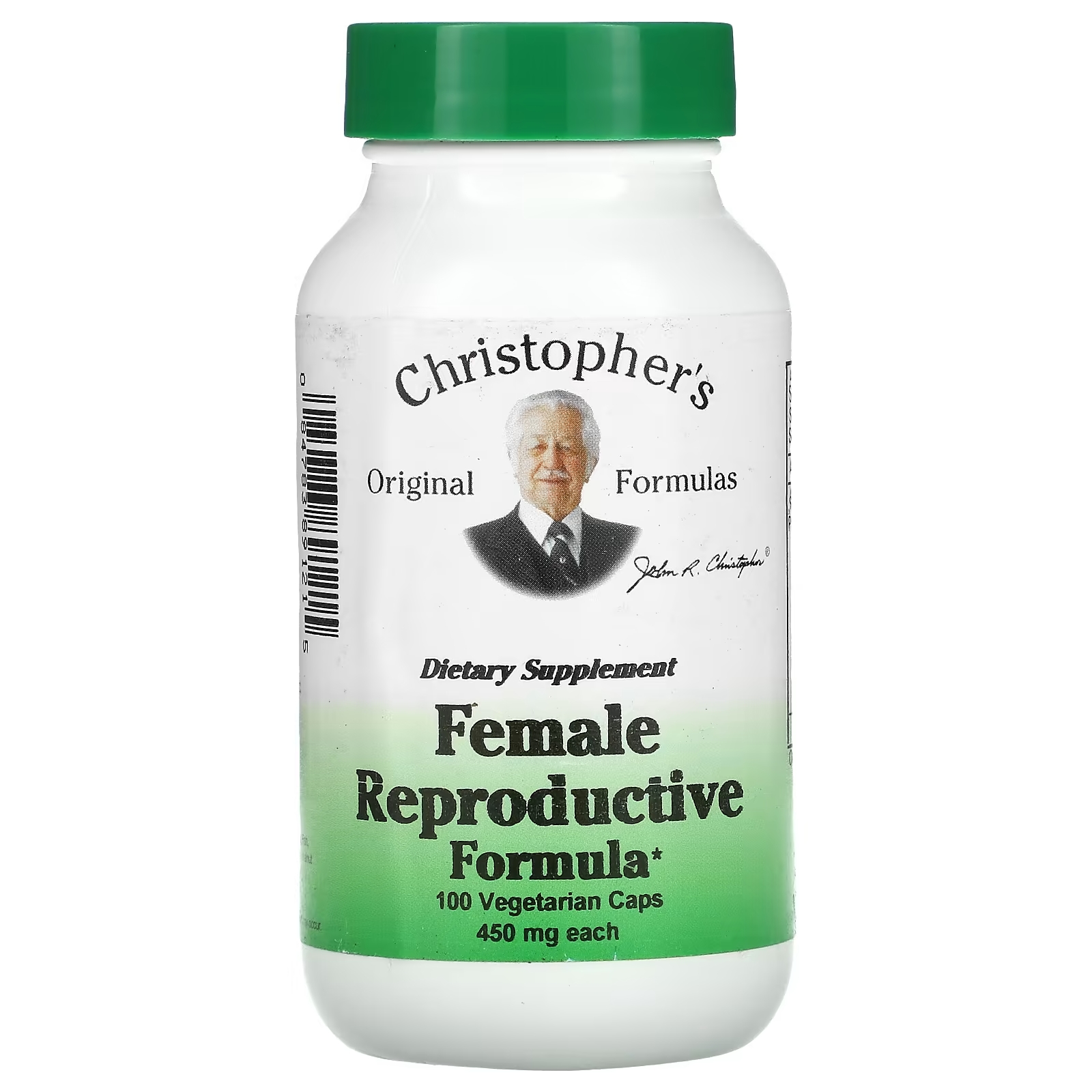 Christopher's Original Formulas Средство для женской репродуктивной системы 450 мг, 100 вегетарианских капсул christopher s original formulas средство для поддержки надпочечников 425 мг 100 вегетарианских капсул