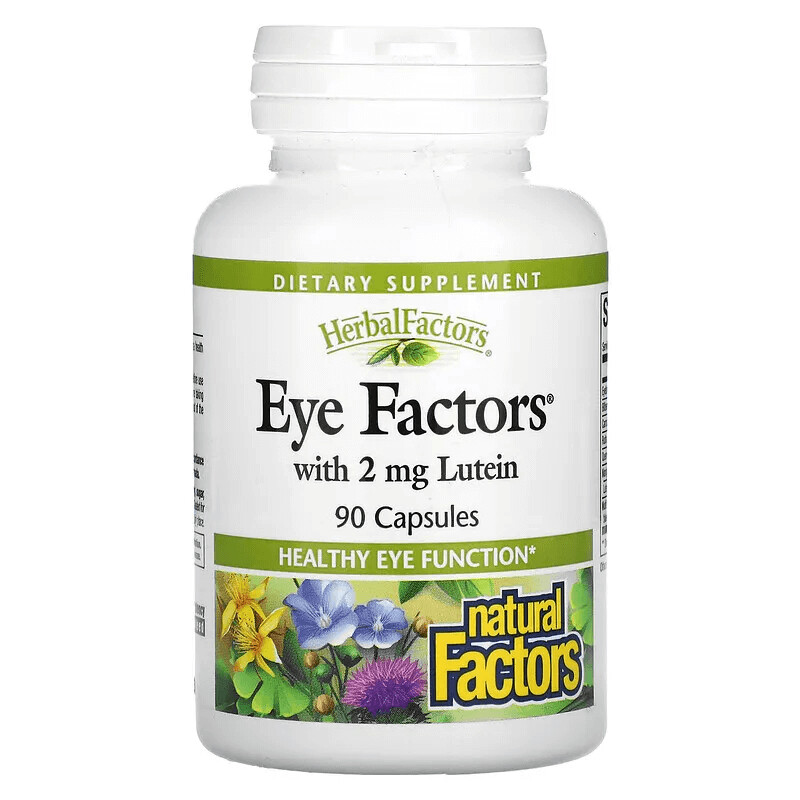 

Eye Factors с 2 мг лютеина, 90 капсул, Natural Factors