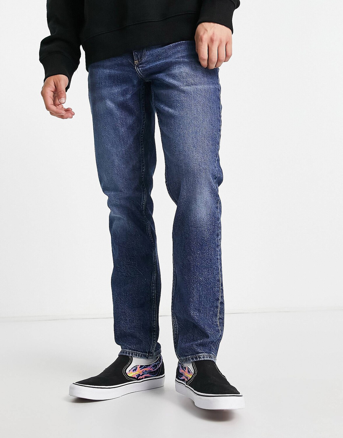

Синие зауженные джинсы ASOS DESIGN