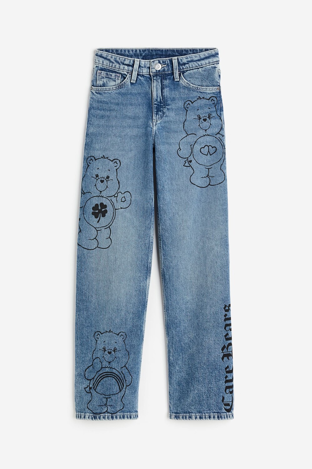 

Джинсы H&M Kids Wide Leg Low Care Bears, синий