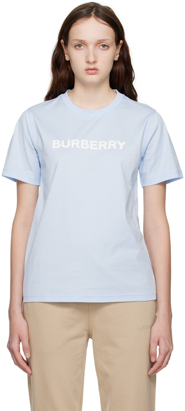 

Синяя футболка с принтом Burberry, Синий