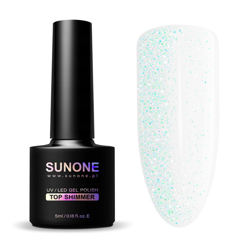 

Sunone UV/LED Gel Polish Top Shimmer гибридный топ с частицами 5мл
