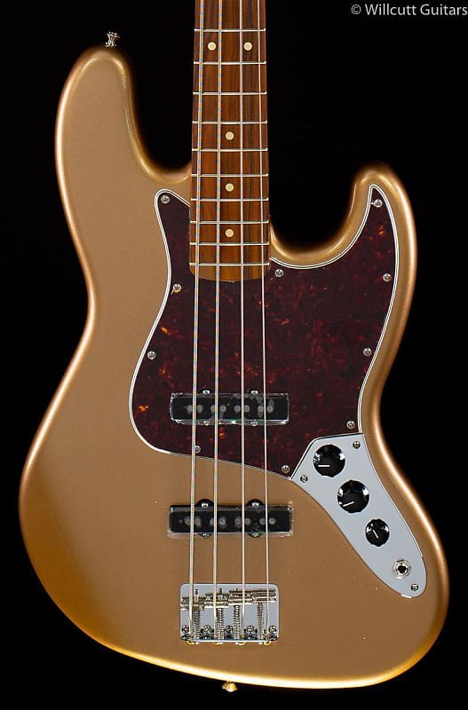 Бас-гитара Fender Vintera '60s Jazz Bass Firemist Gold — MX19030263-9.31 lbs - фото