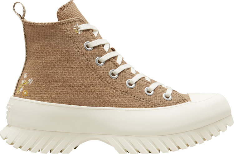Кроссовки Converse Wmns Chuck Taylor All Star Lugged Platform 2.0 High Autumn Embroidery - Sand Dune, коричневый nordic macrame woven tapestry boho chic bohemian wall hanging home decoration crafts cotton rope woven indoor art room decoratio