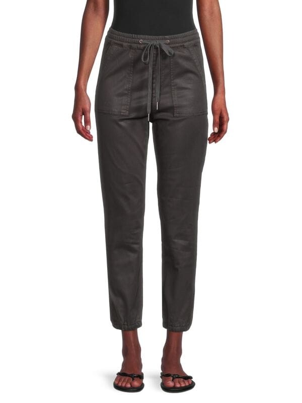 

Брюки-джоггеры Sienna Joe's Jeans из денима с покрытием, черный
