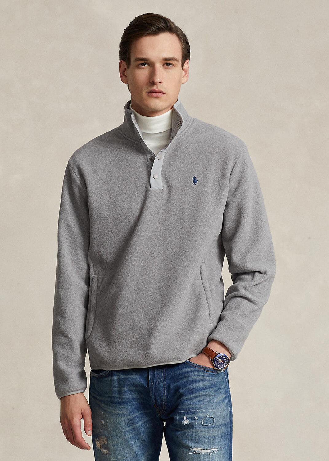 

Пуловер с воротником из флиса Ralph Lauren