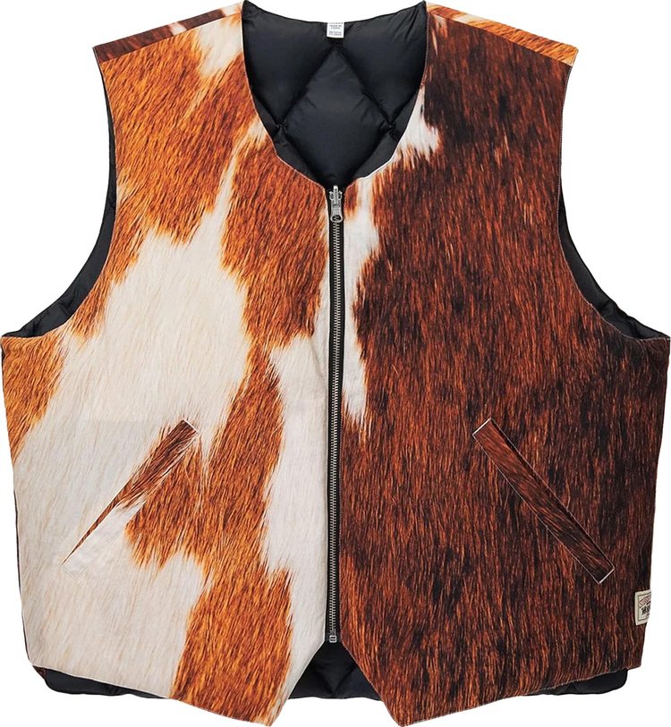 Жилет Stussy Reversible Quilted Vest 'Cowhide', разноцветный