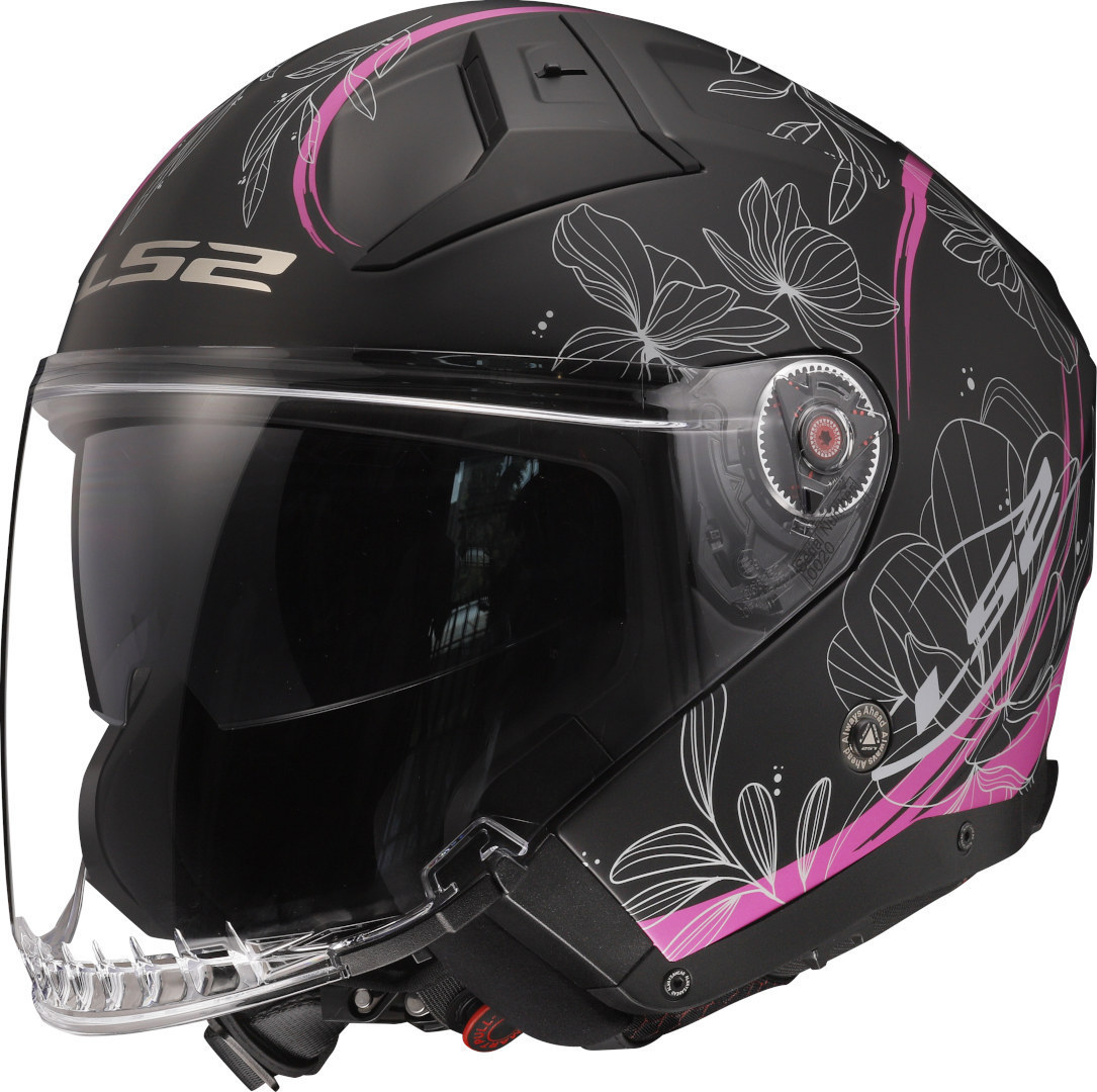 цена Шлем LS2 OF603 Infinity II Lotus, черный/белый/фиолетовый