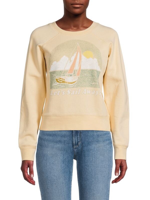 

Толстовка Madewell Let's Sail Away с круглым вырезом, beige