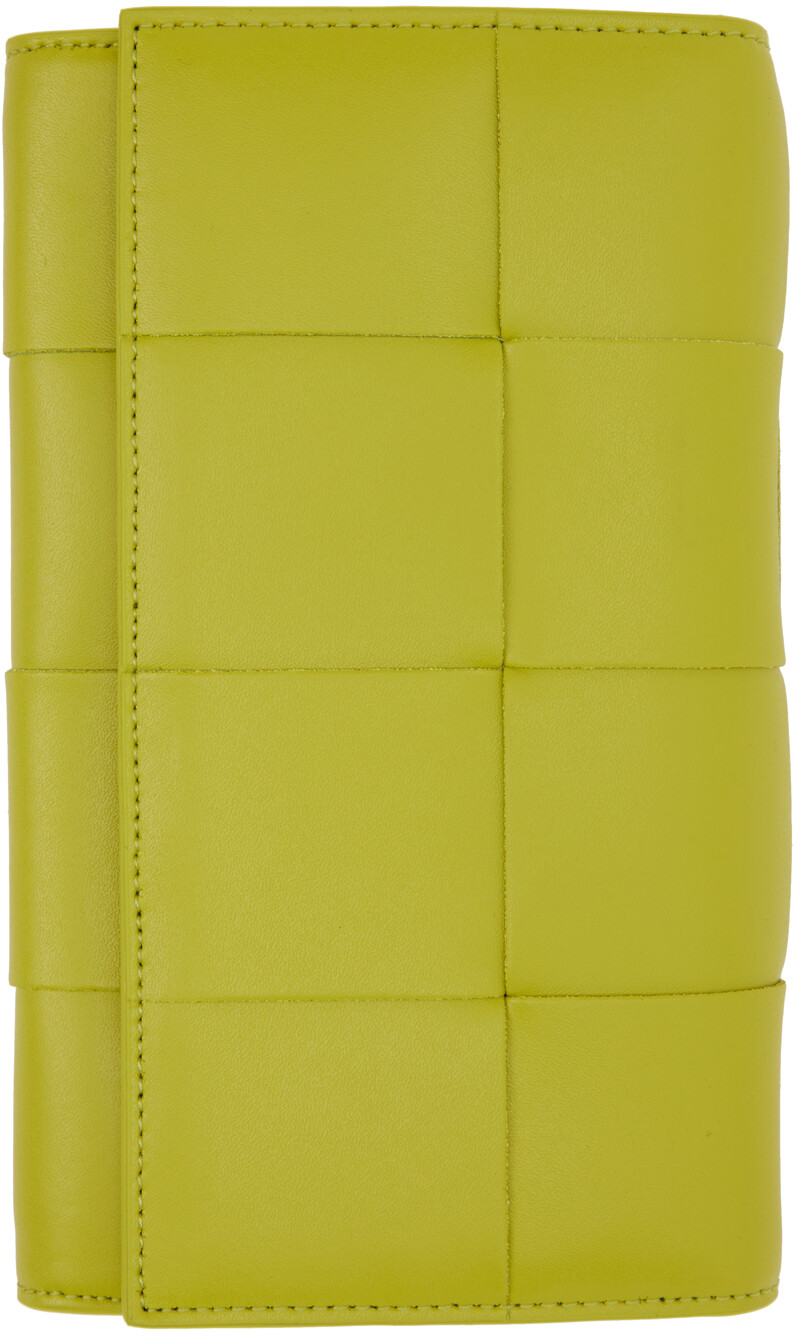 

Желтый кошелек Intrecciato Continental Bottega Veneta