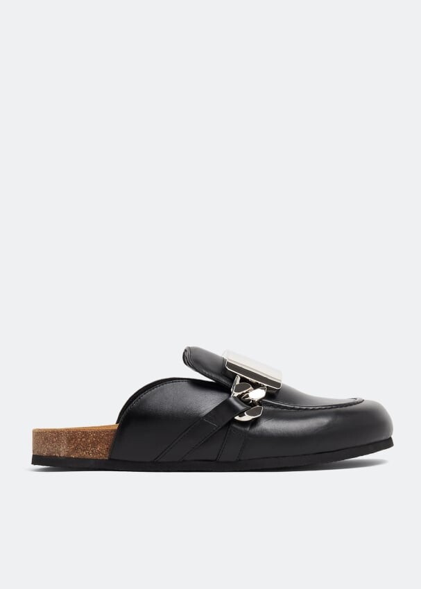 

Мюли JW ANDERSON Gourmet chain loafer mules, черный