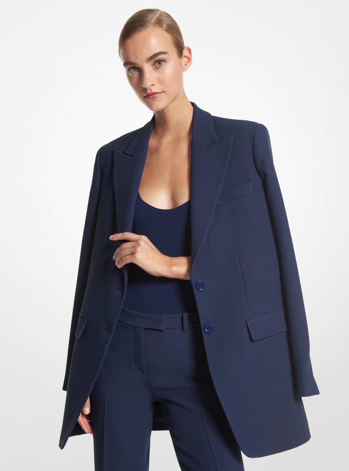 

Жакет Michael Michael Kors Double Crepe Sablé Boyfriend, синий