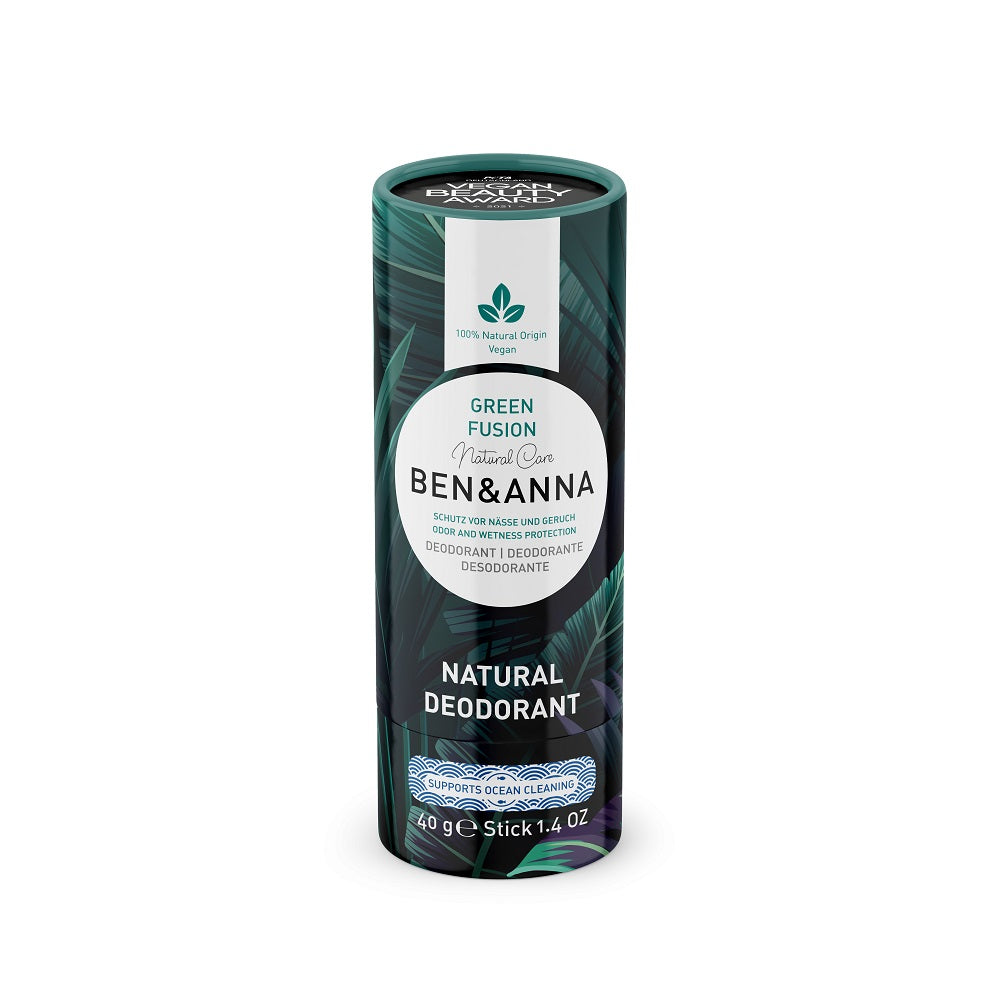 Ben&Anna Natural Soda Deodorant натуральный дезодорант на основе соды Green Fusion картонный стик 40г фото