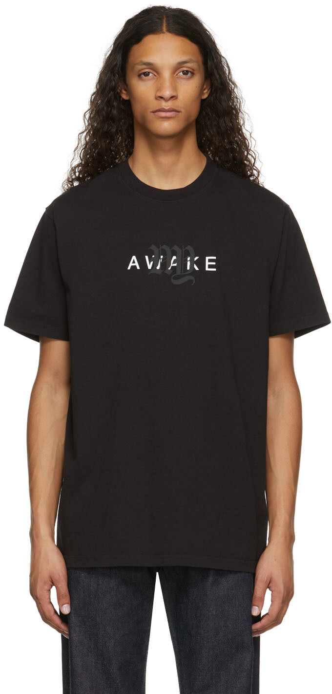 

Черная футболка с логотипом College Awake NY