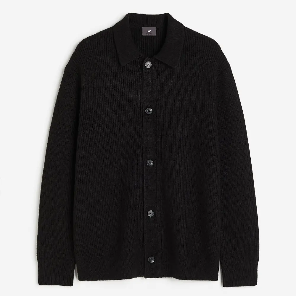 

Кардиган H&M Regular Fit With Collar, черный