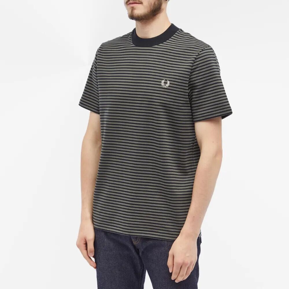 

Fred Perry Футболка в тонкую полоску в тяжелом весе, черный