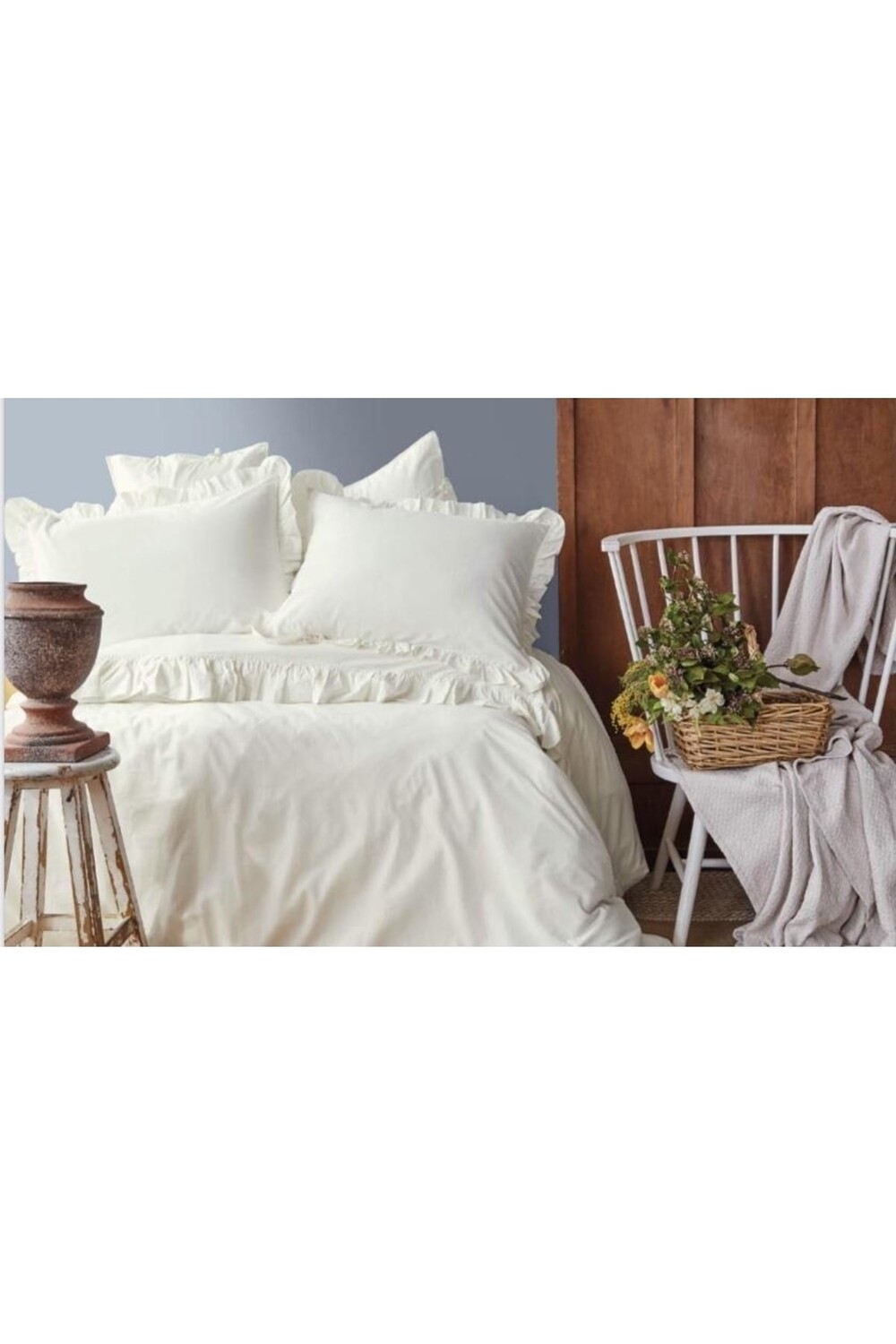 

Комплект пододеяльников Issimo Home Vanilla Washed с оборками