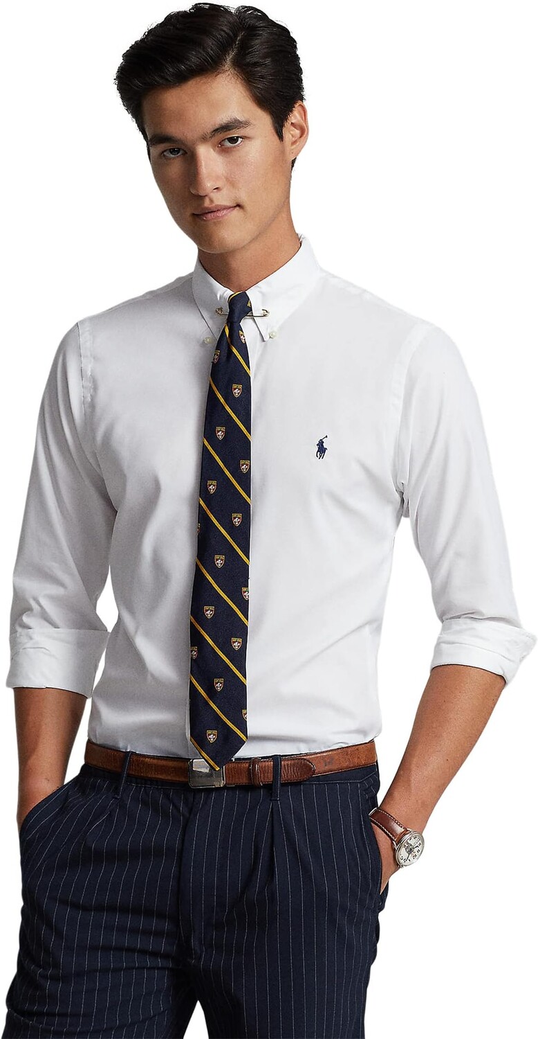 

Рубашка из твила классического кроя Performance Polo Ralph Lauren, белый