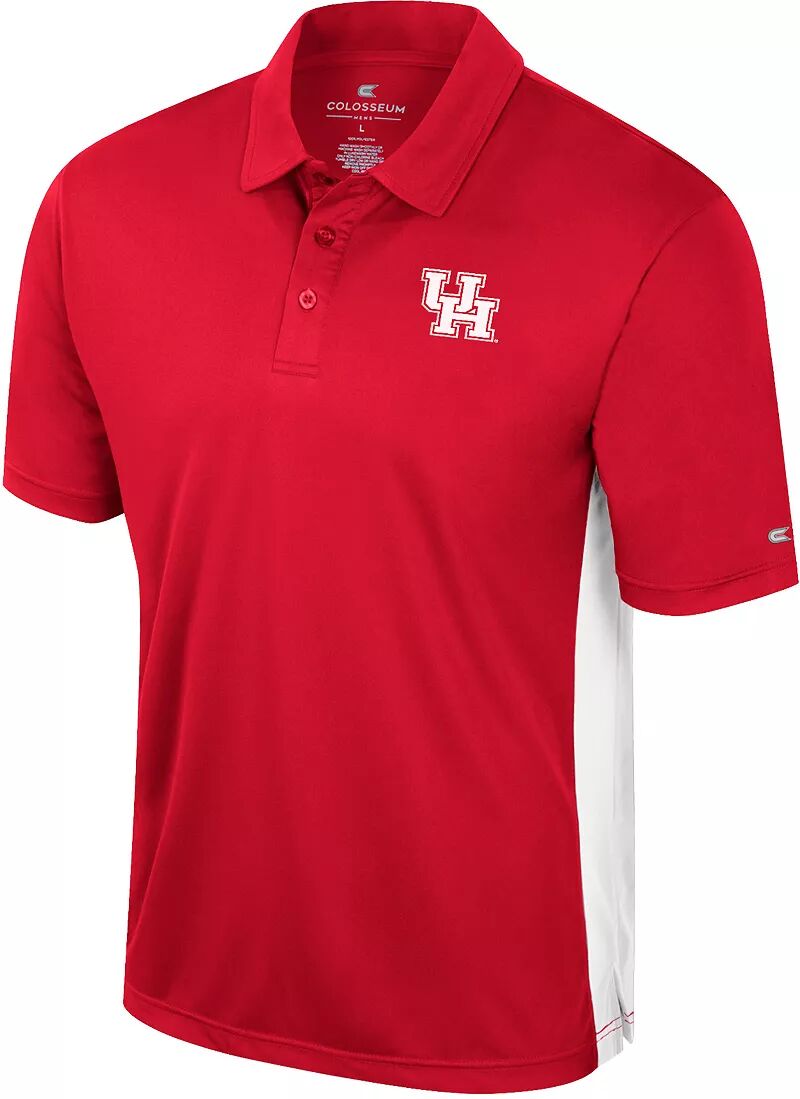 Colosseum Мужская красная футболка-поло Houston Cougars