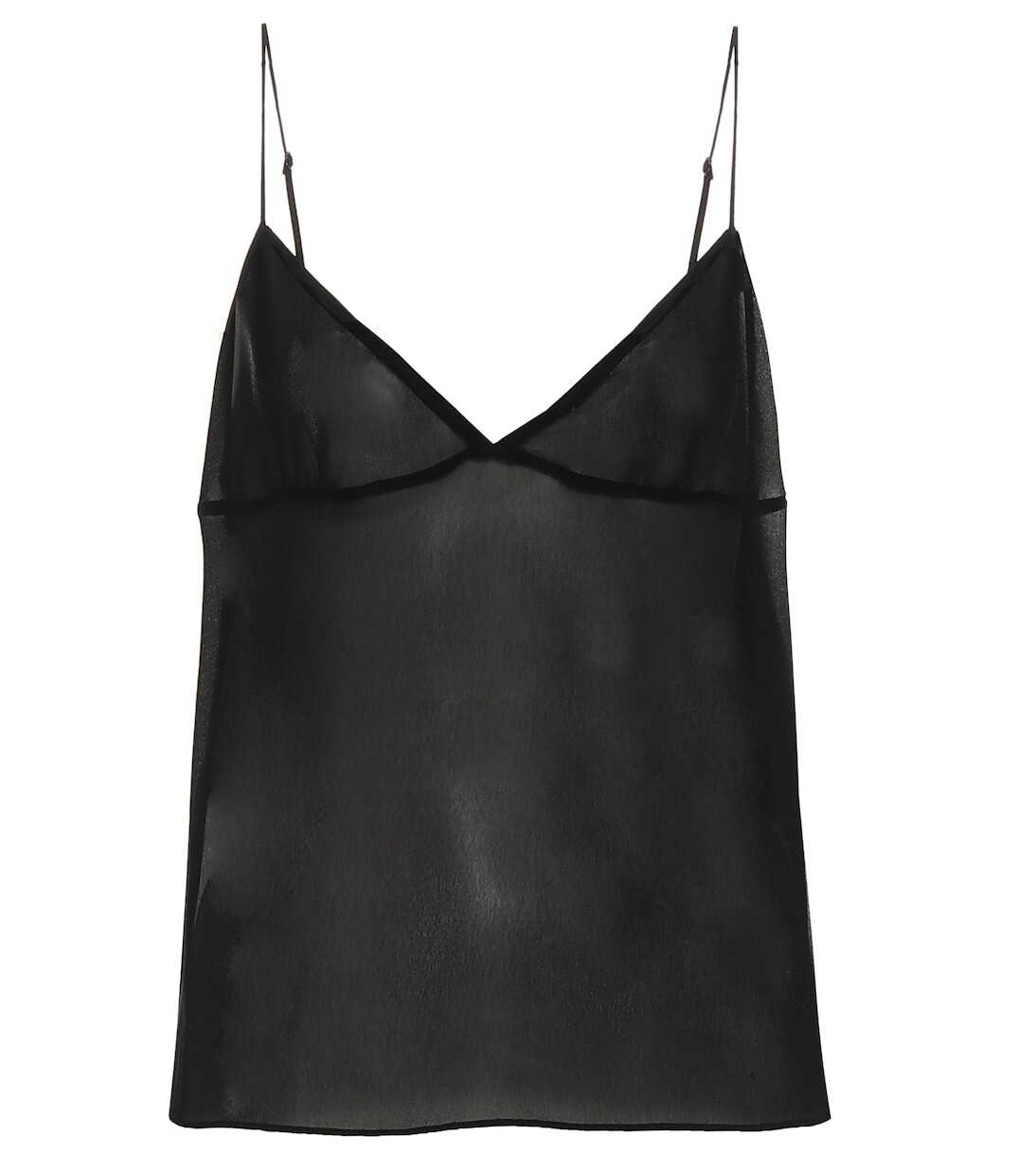 

Бретелька из шелкового жоржета Saint Laurent, черный