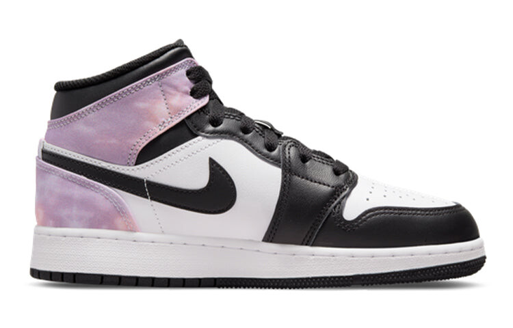 

Кроссовки баскетбольные Nike Air Jordan 1 Mid SE Vintage Zen Master, черный / белый / фиолетовый