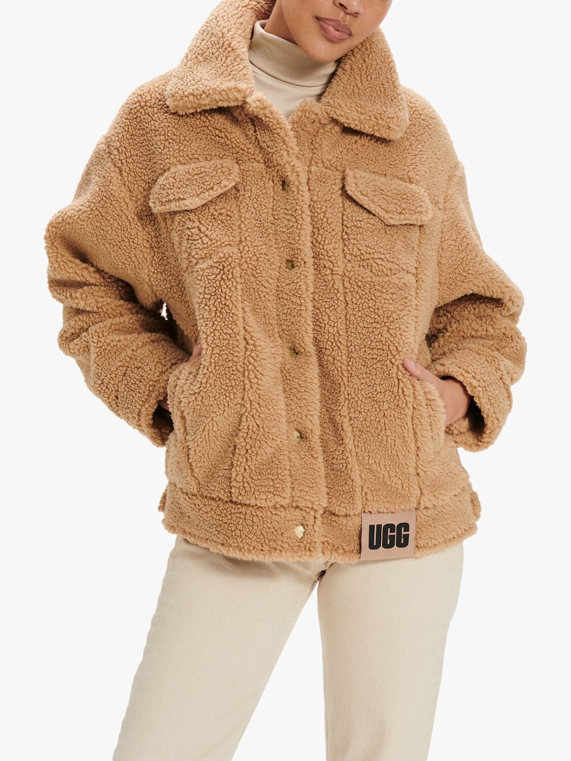 

Куртка Тедди Frankie Sherpa UGG, кэмел