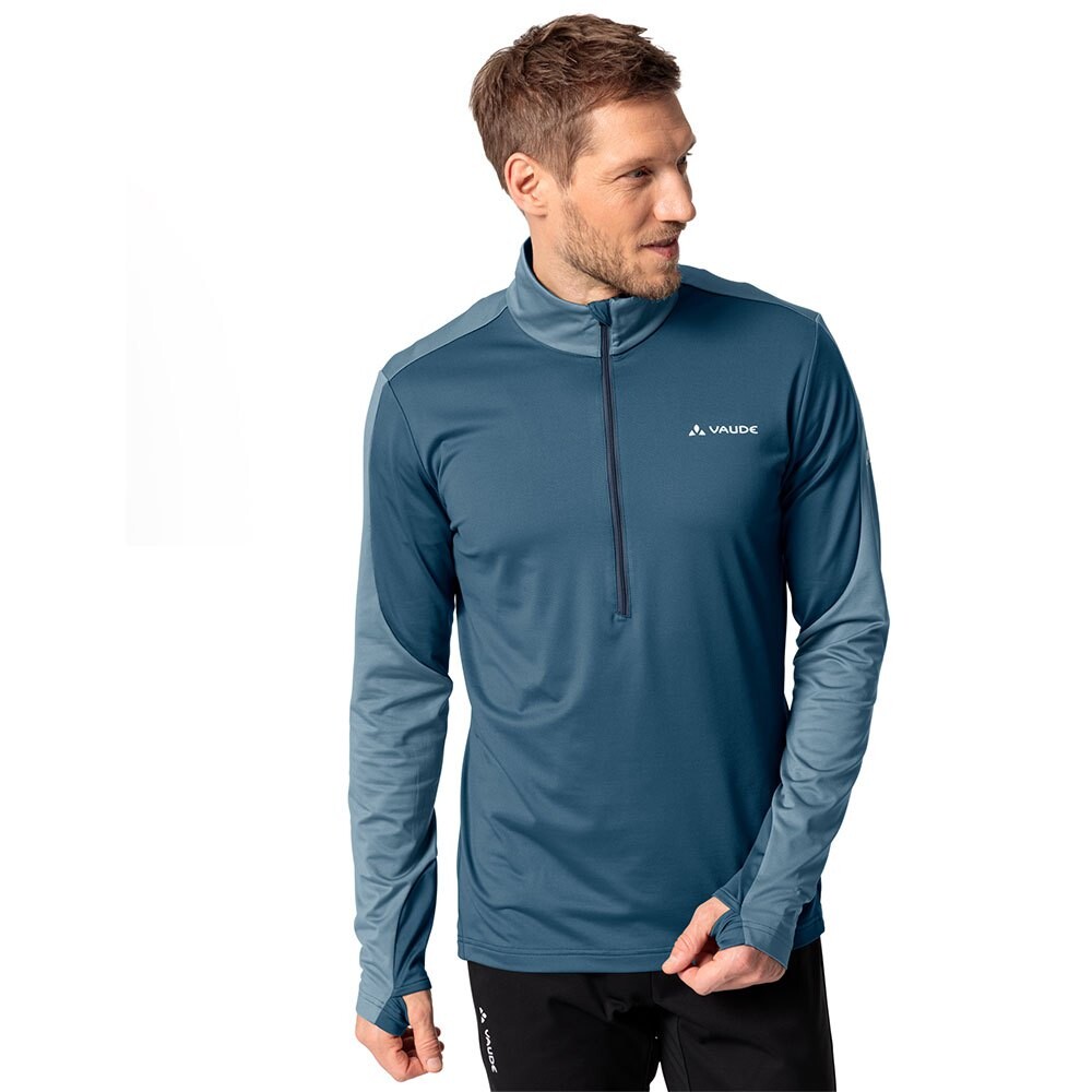 

Футболка с длинным рукавом VAUDE Livigno II Half Zip, синий