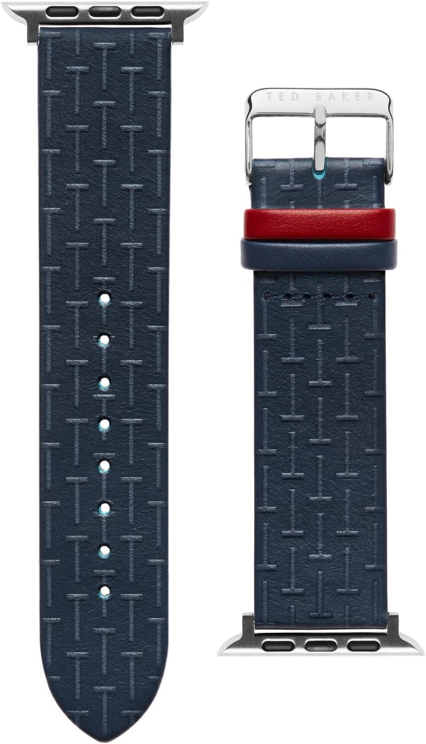 

Ремешок для умных часов T Embossed Leather Red Keeper, совместимый с ремешком для часов Apple, 42 мм, 44 мм Ted Baker, синий