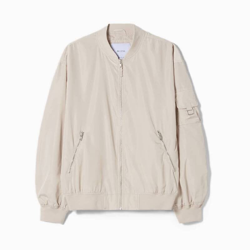 

Куртка-бомбер Bershka Lightweight, белый
