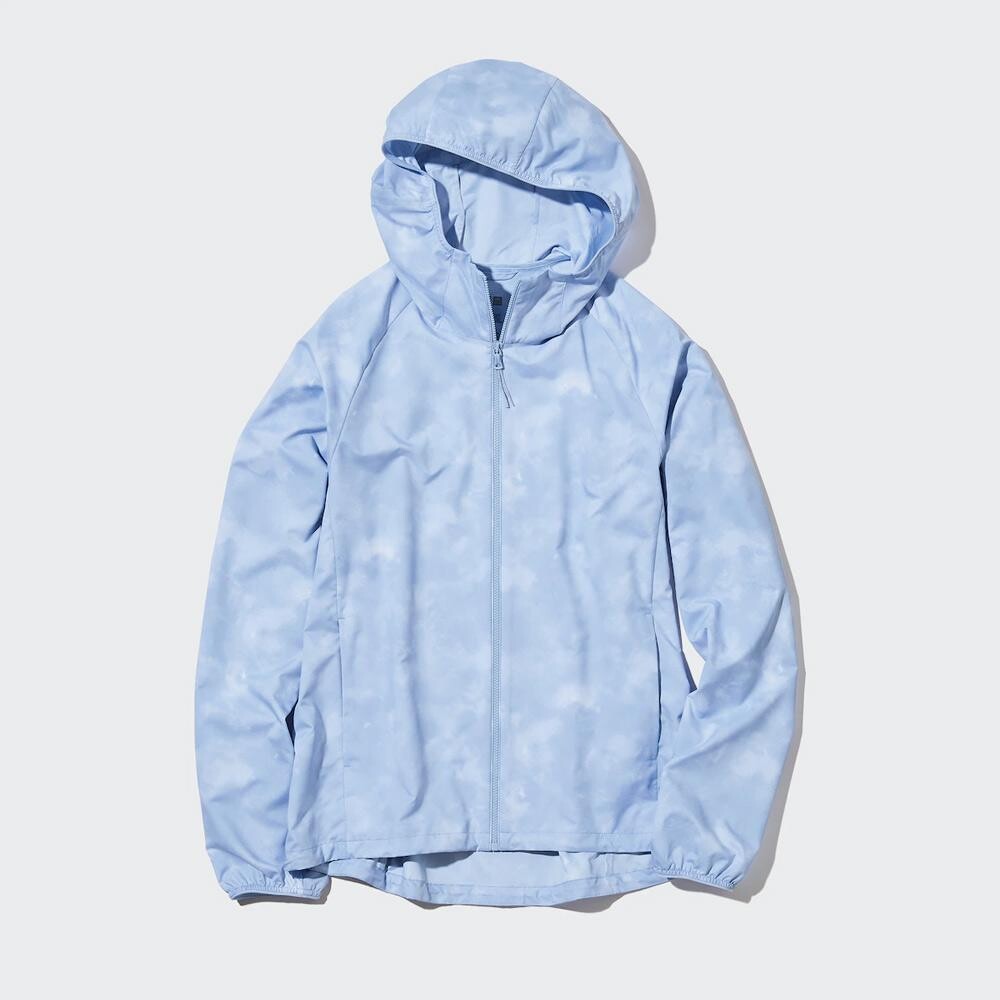 

Ветровка с капюшоном и защитой от ультрафиолета Uniqlo, голубой