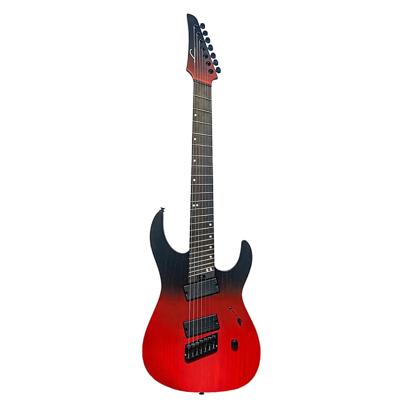 цена Legator Ninja Performance N7FP 7-струнная мультимензурная гитара, гриф из черного дерева, темно-красный N7FP-CR