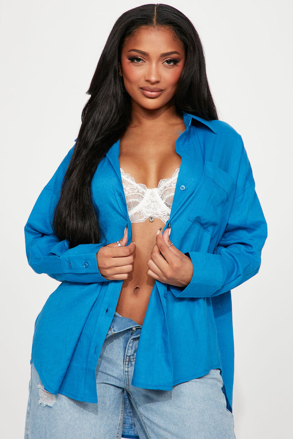 

Рубашка Fashion Nova IT10796, синий