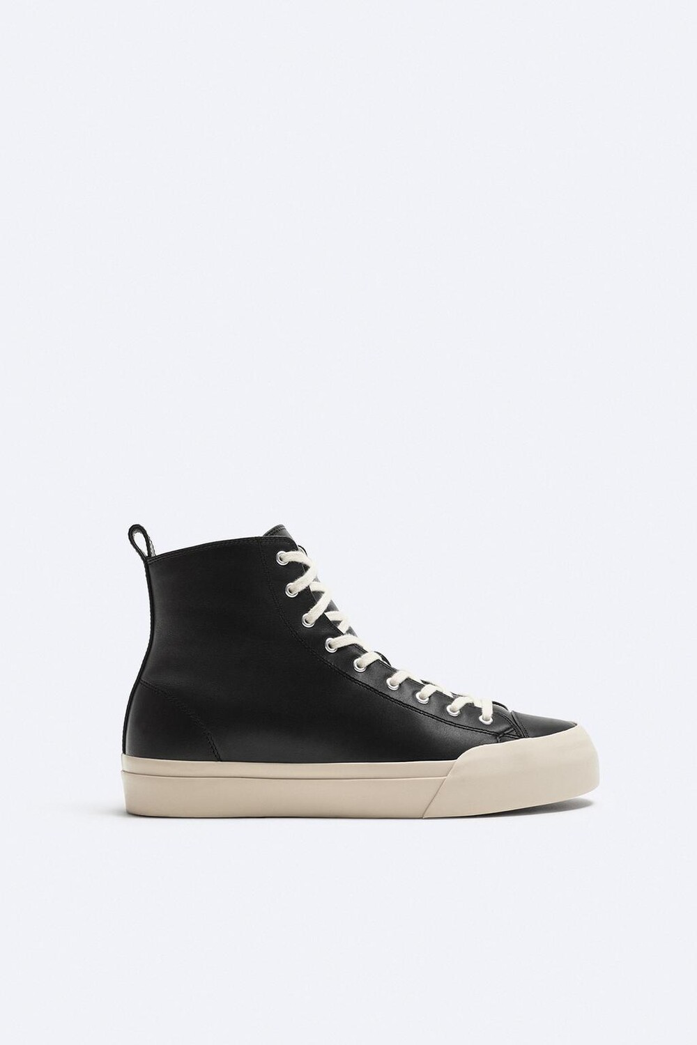 

Кожаные кроссовки ZARA, черный