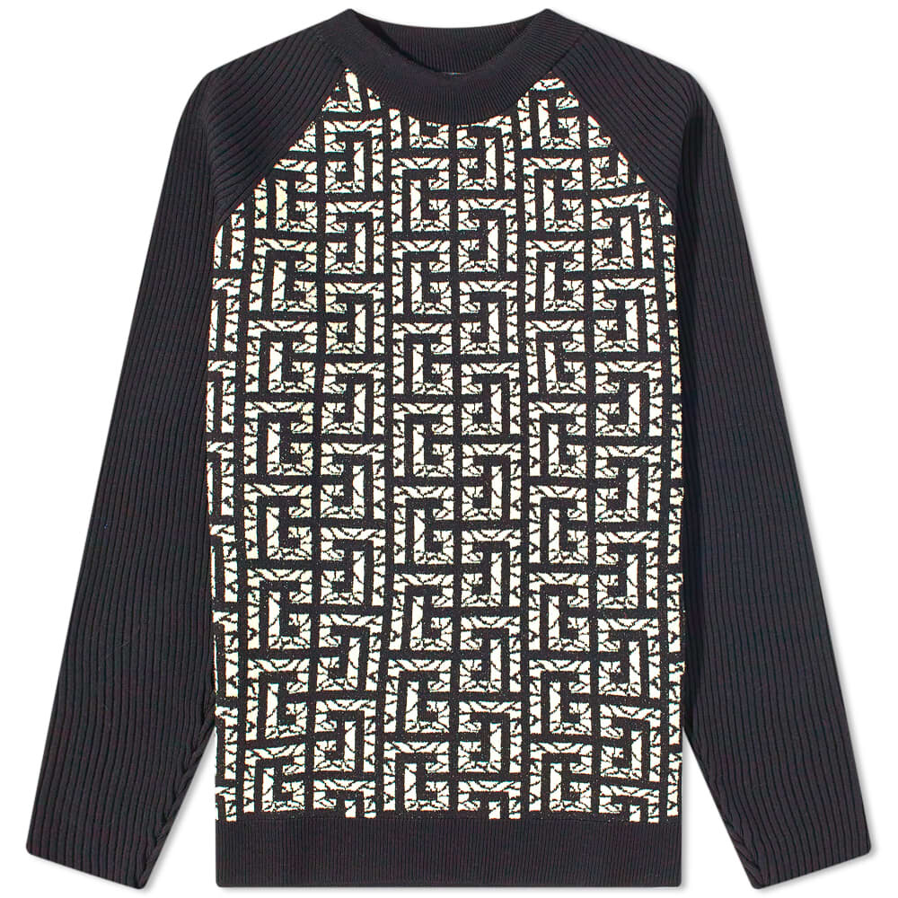 

Джемпер Balmain Marble Monogram Knit Crew Sweat