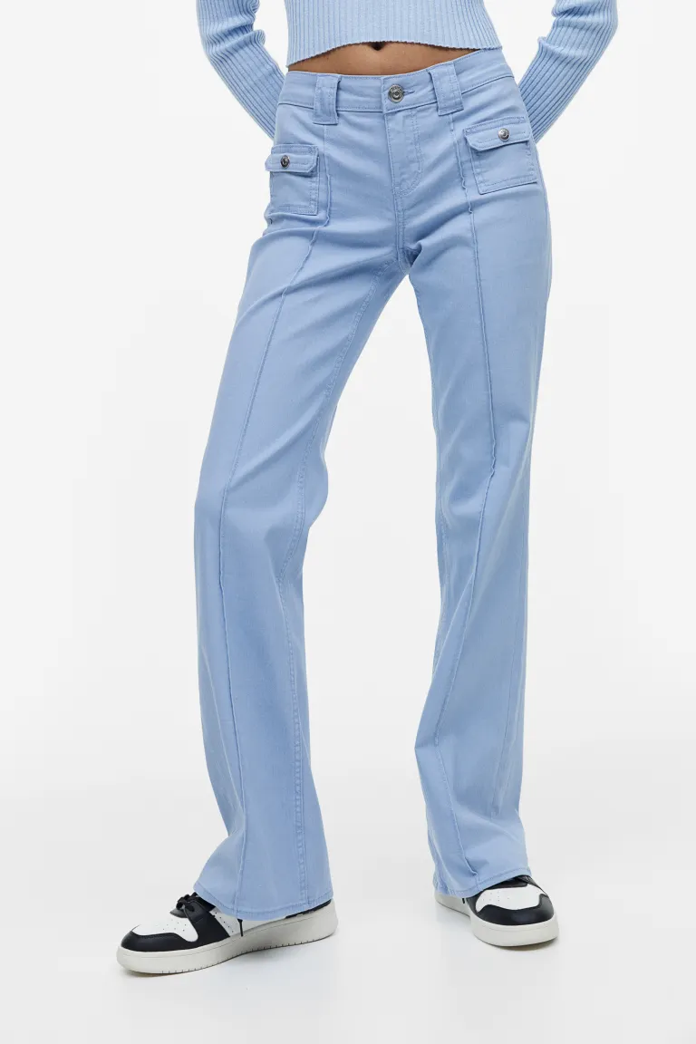

Расклешенные брюки карго H&M, синий