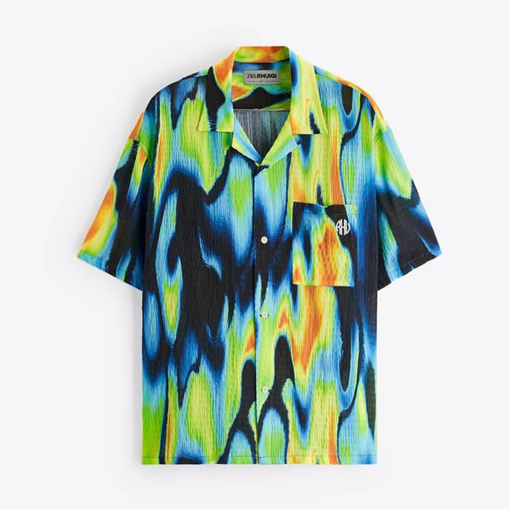 

Рубашка Zara Tie-dye X Rhuigi Limited Edition, оранжевый