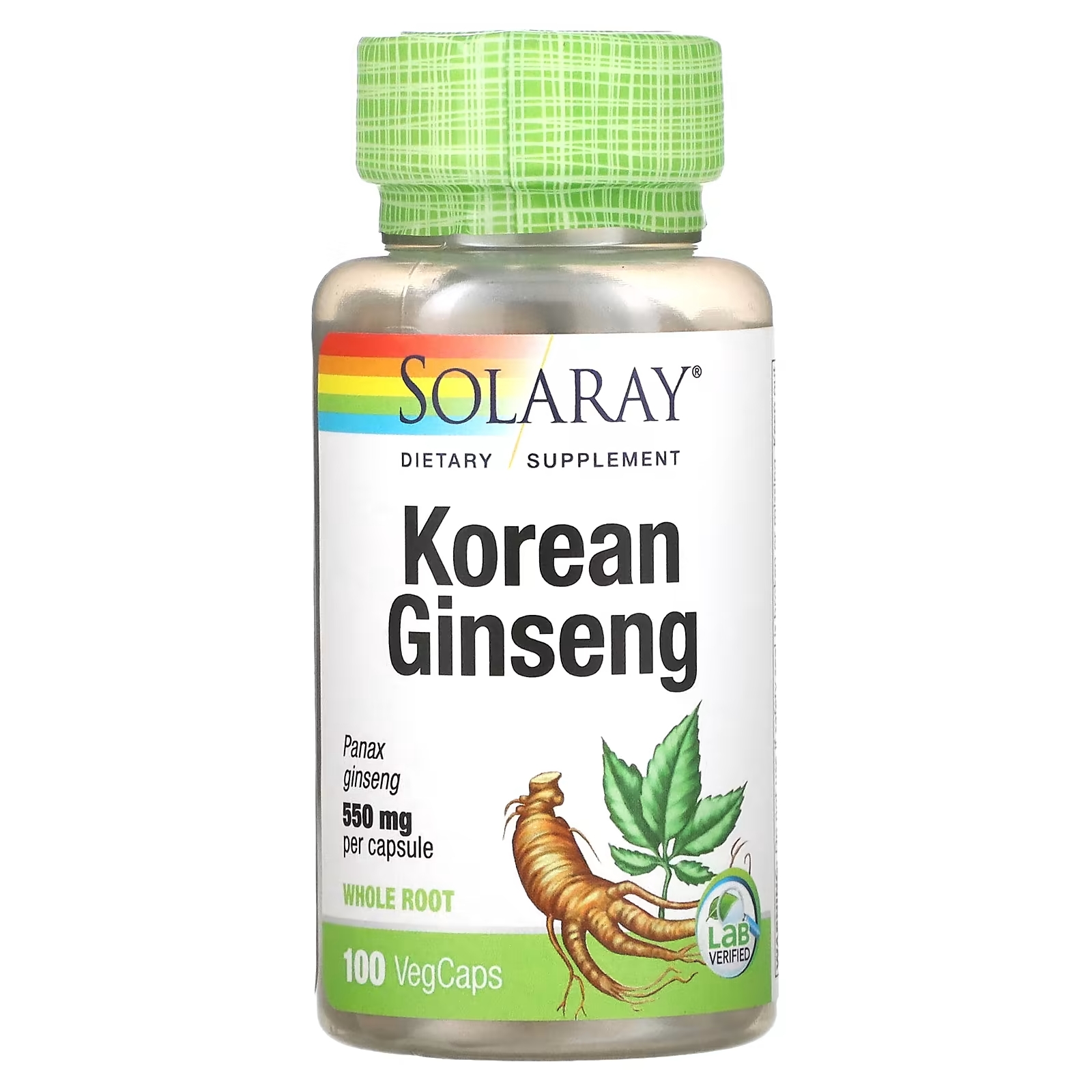 Solaray корейский женьшень 550 мг, 100 вегетарианских капсул nature s answer корейский женьшень 500 мг 50 вегетарианских капсул
