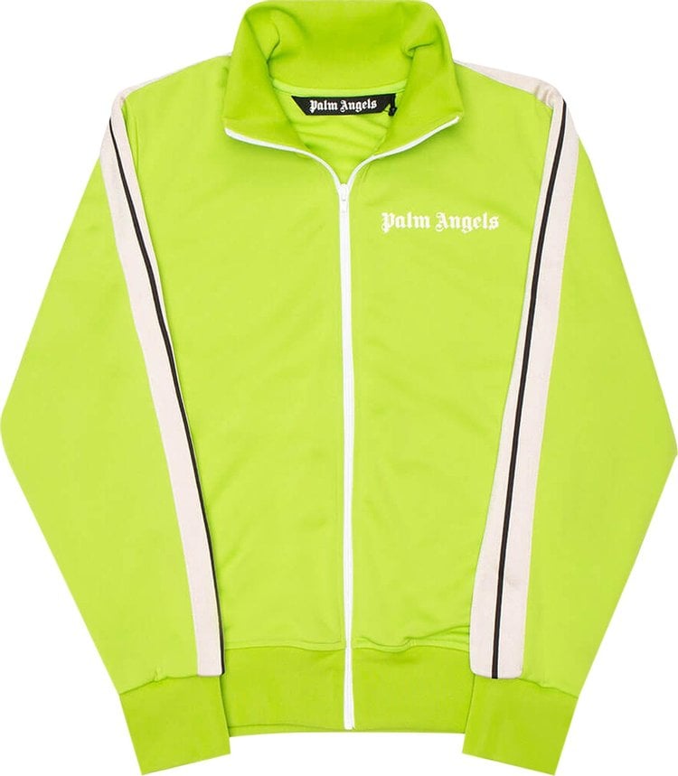 Куртка Palm Angels Classic Track Jacket 'Lime Green/Off White', зеленый - фото