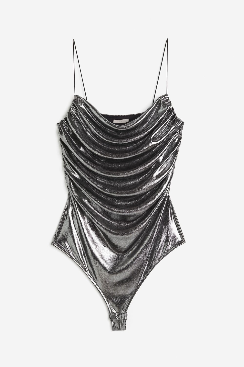 

Боди H&M Metallic-coated Thong, серебристый