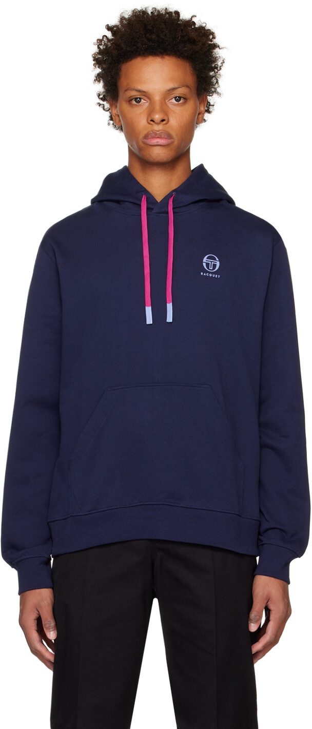 

Худи с принтом темно-синего цвета Racquet Edition Sergio Tacchini