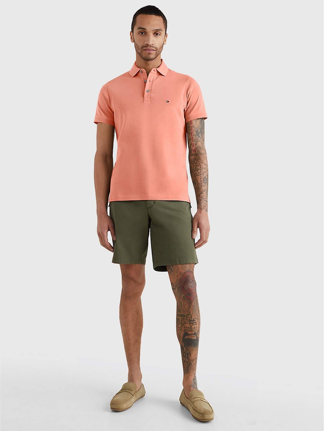 

Футболка-поло Tommy Hilfiger Slim Fit 1985, желто-розовый