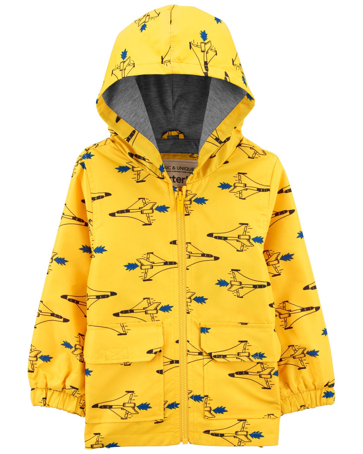 

Дождевик с космическим кораблем для малышей Carter's, желтый