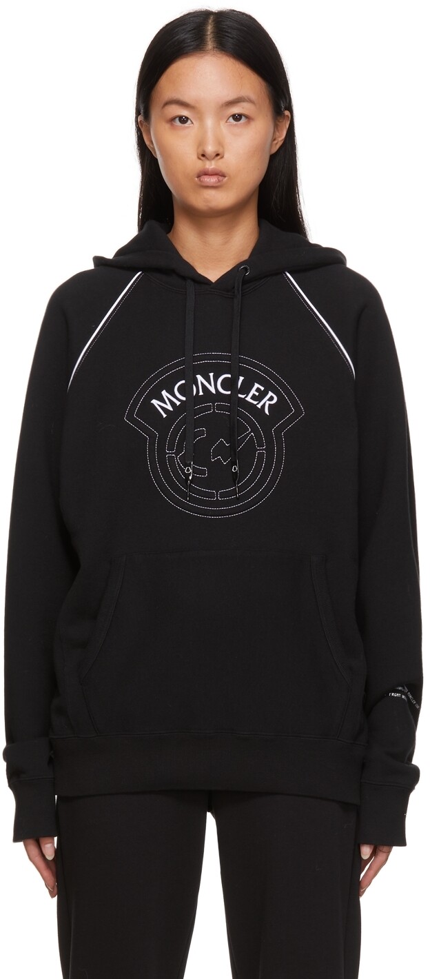 

7 Moncler FRGMT Hiroshi Fujiwara Черная толстовка с капюшоном Moncler Genius