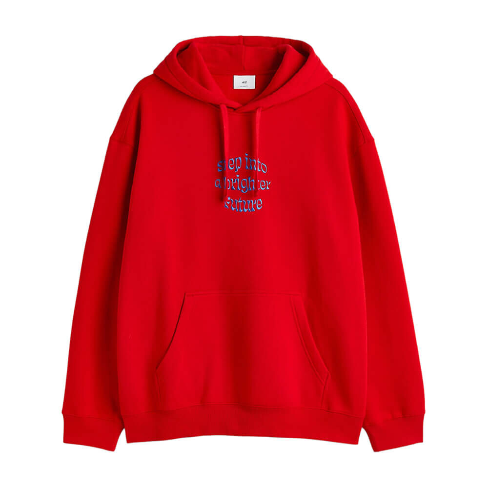 

Худи H&M Connected Relaxed Fit, красный