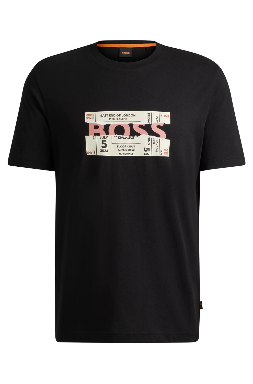 

Футболка Boss Regular-fit In Cotton With Seasonal Artwork, черный