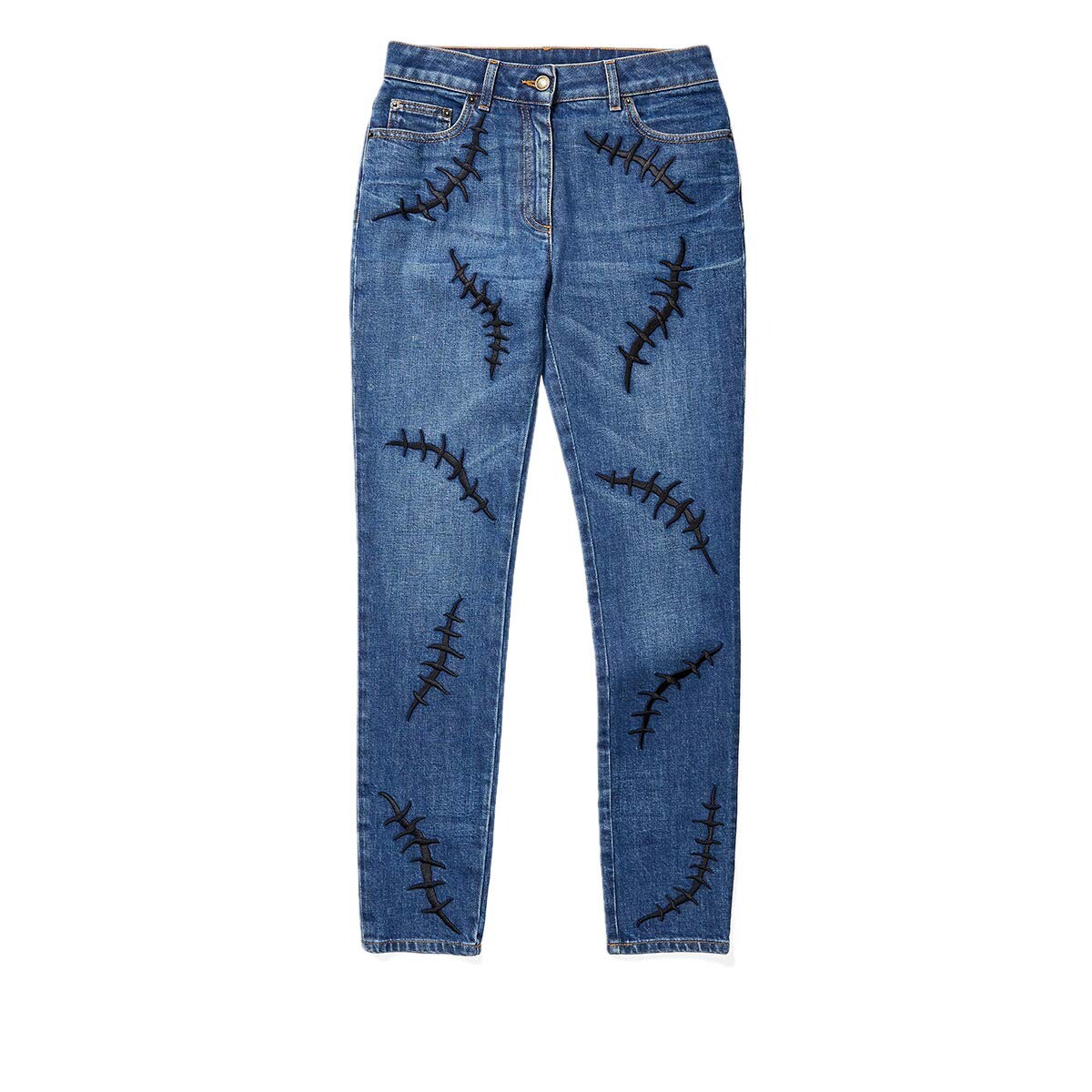 

Джинсы Moschino, Franken-Scar Jeans in Blue